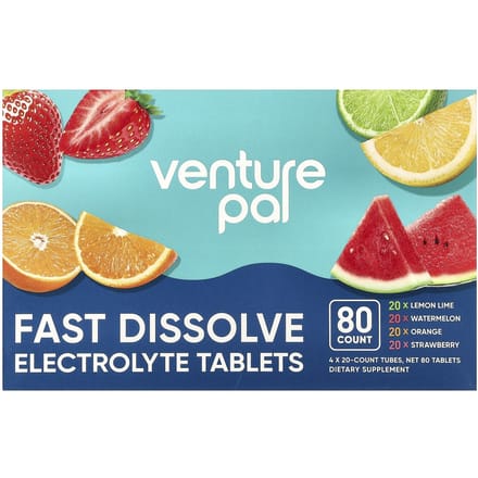 Venture Pal, Snel Oplosbare Elektrolyttabletten, Variëteitenpakket, 80 Tabletten