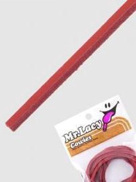 Mr. Lacy schoenveters | Cowies | 3mm x 90cm | Rood | Leder