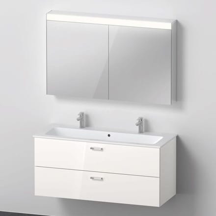 Duravit XBase furniture set 123 cm, with mirror cabinet, o. shelf XB006704545