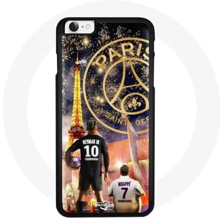 Coque pour Iphone SE PSG Neymar et Mbappé Joyeux noël