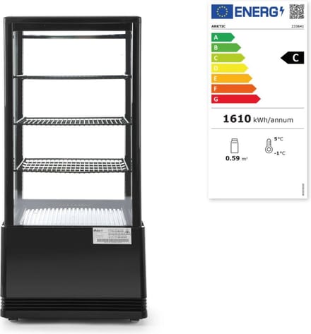 Arktic - Koelvitrinekast - 78L - Zwart - 230V/170W