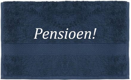 Handdoek - Pensioen - 100x50cm - Donker blauw