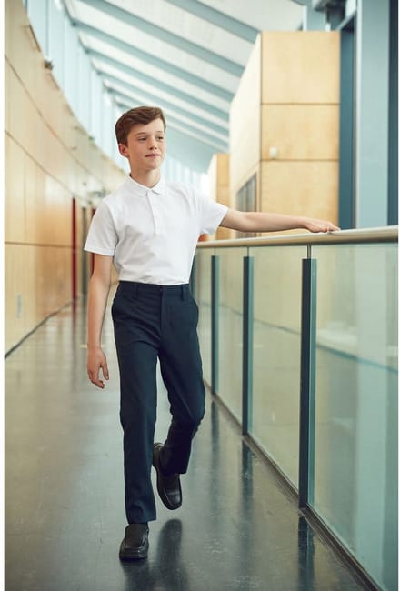 Next - Jongens - Formele skinny schoolbroek met stretch - Blauw