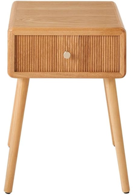 CALICOSY - Nachtkastje met 1 lade en latteneffect front L42 cm - AVA