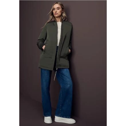 Lange blouson met capuchon