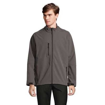SOLS Heren Relax Soft Shell Jas (Houtskool Grijs Effen)