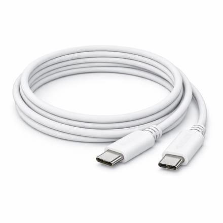 USB-C naar USB-C Kabel – 2 Meter – Snellader – 60W – 480 Mbps – Wit