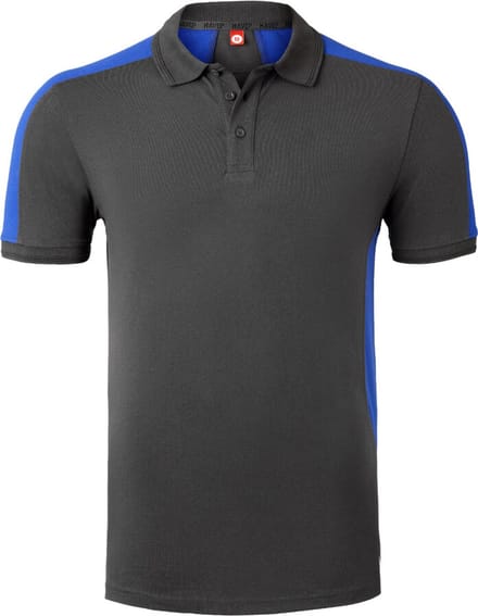 HAVEP Polo Bicolor 10074 - Charcoal/Korenblauw - 2XL