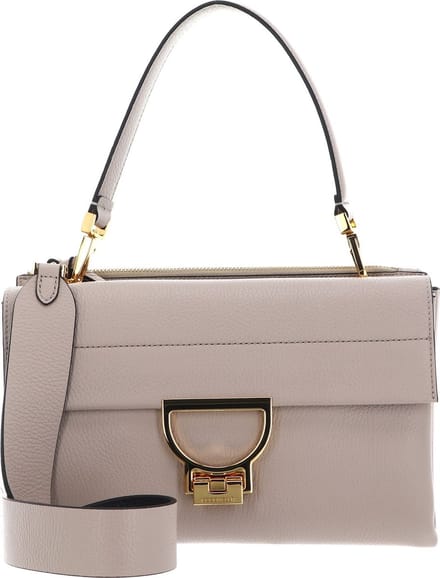 COCCINELLE Leren Schoudertas Handtas Arlettis Handbag Powder Pink Beige