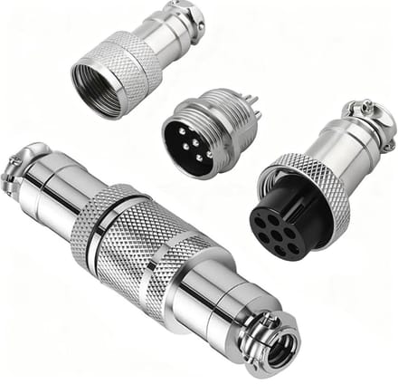 Dailygoody - RUNCCI-YUN GX12 7-Pin Aviation Plug Set - 2 Stuks Metaal 12mm Panel Mount
