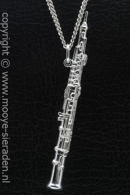 Zilveren Hobo groot ketting hanger
