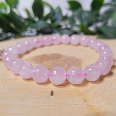 Rozenkwarts Armband 8mm