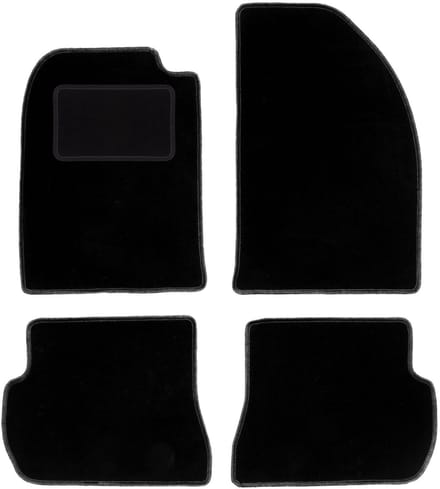 Zwarte velours vloermatten voor: Ford Fusion hatchback (2002-2005)