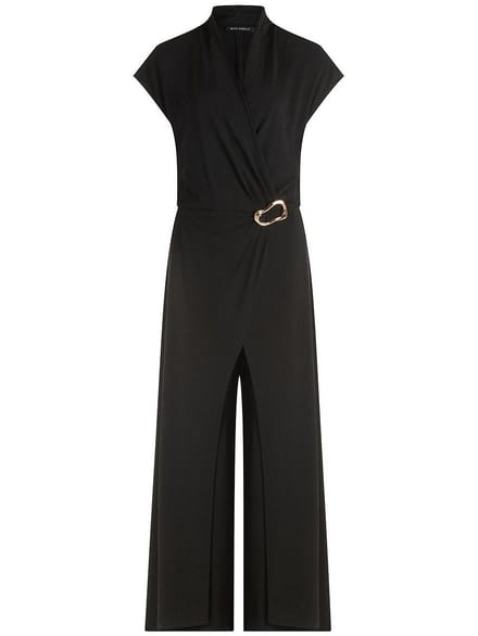 Enkellange jersey jumpsuit Van Betty Barclay zwart