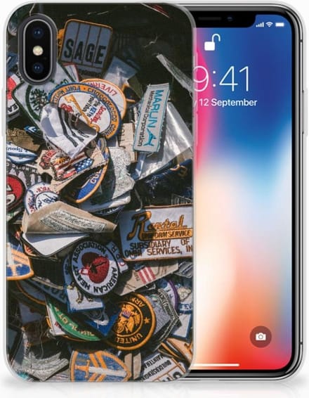 Apple iPhone X | Xs Siliconen Hoesje met foto Badges