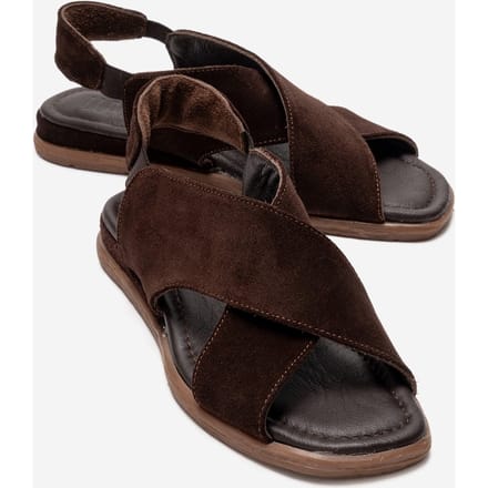 Broods Elastisch Leren Instap Sandalen (Dames)