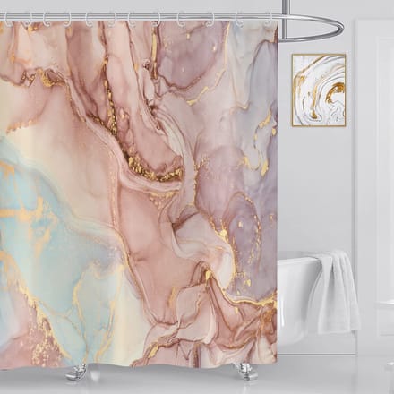 Unyqoos® Moderne Luxe Douchegordijn met Abstract Marmer Design en Waterdichte Eigenschappen