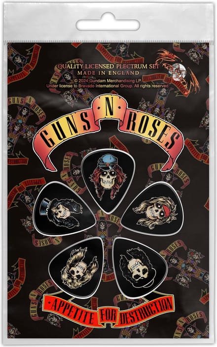Guns N' Roses - Appetite For Destruction Plectrum - Set van 5 - Zwart