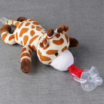DW4Trading Speenknuffel Giraffe - Knuffelspeen - Knuffeldier - Eco Vriendelijk - Bpa Vrij