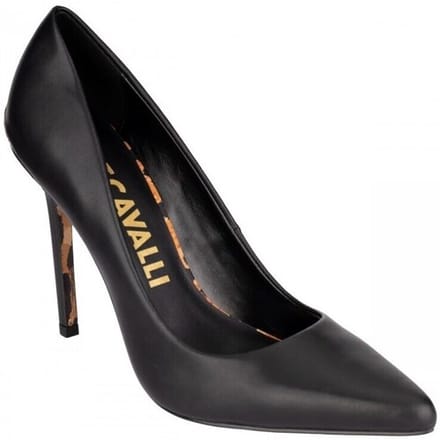 Just Cavalli luxe dames zwarte/gouden hoge hakken - Maat: 38 black