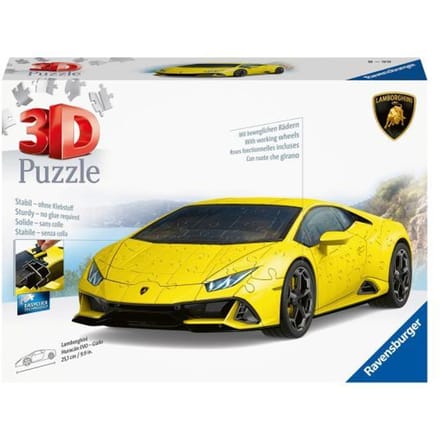 3d puzzel Ravensburger Lamborghini Huracán EVO Edition jaune (avec grille)