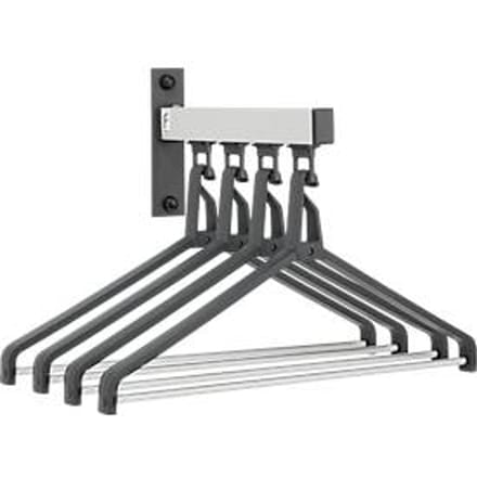 Wandkapstokelement, 4 kledinghangers