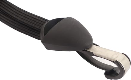 Snelbinder met RVS haak - zwart