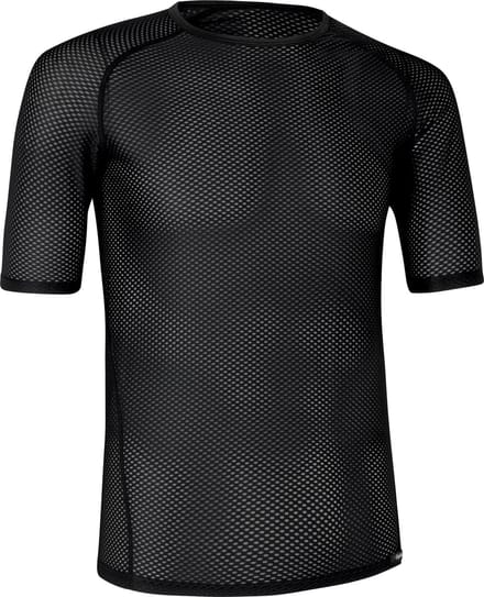 GripGrab - Ultralight Mesh Korte Mouw Base Layer Zomer Fiets Ondershirt Polygiene Zweethemd - Zwart - Heren - Maat S