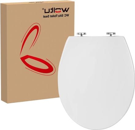 Softclose wc-bril Fast Fix, antibacteriële toiletdeksel - wit