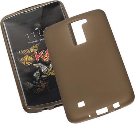 LG K8 TPU Back Cover Hoesje Transparant Grijs