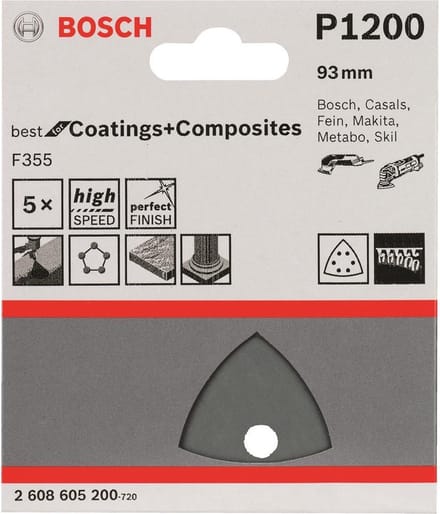 Bosch SLIBEBLAD DELTA BS 93MM K1200 5STK