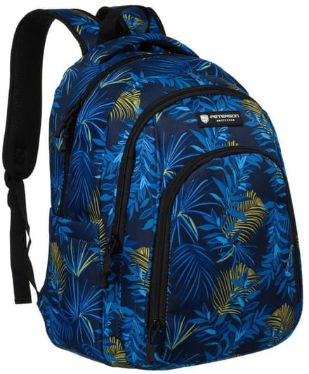 Peterson - Polyester Rugzak - 25L - Donkerblauw - USB-laadpoort