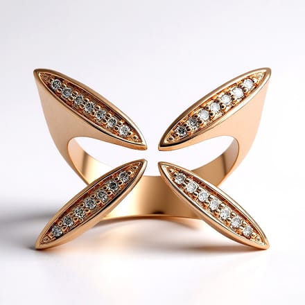 Argyle Rose Diamant Ring Rose-Goud Plated