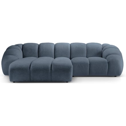 3-zits hoekbank Diana links velvet | Micadoni