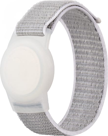 By Qubix - AirTag nylon loop bandje - M/L - Grijs