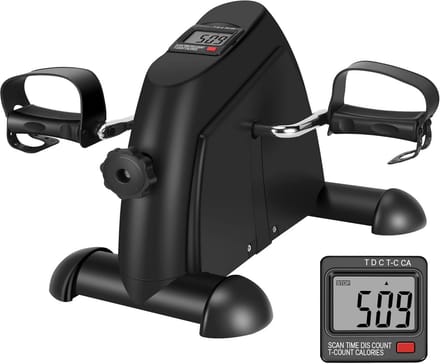 Pedaal Hometrainer - Mini Fiets - Revalidatie Oefening - Verstelbare Weerstand - Compact Ontwerp - Zwart