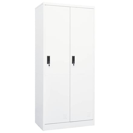 vidaXL - Kledingkast - 80x50x180 - cm - staal - wit