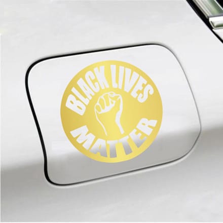 Bumpersticker - Black Lives Matter - 15 X 15 - Goud
