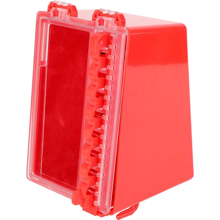Boîte à clés murale 8 positions de trous Cadenas suspendus Clés Boîte à combinaison avec panneau transparent red