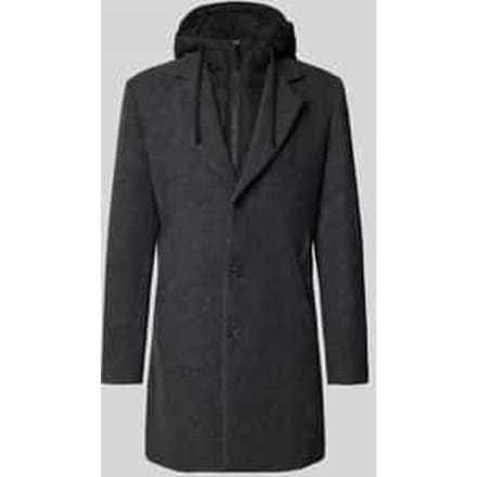 Regular fit lange jas in dubbele-laagjeslook met wol