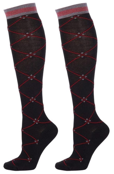 Harry's Horse Kousen ruit zwart-grijs-rood