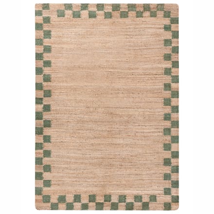 BEED - Vloerkleed - Beige/Groen - 160 x 230 cm - Jute