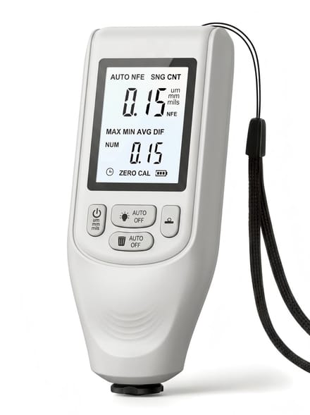 Auto Lakdiktemeter – Digitale Coatingdiktemeter – Meetbereik 0–2000 µm – Handheld met LCD-display – Voor Auto-inspectie - Wit