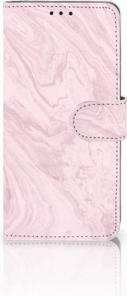 Huawei P30 Pro Bookcase Marble Pink - Origineel Cadeau Vriendin