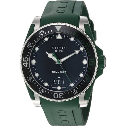 Gucci YA136310 Dive zwarte wijzerplaat herenhorloge