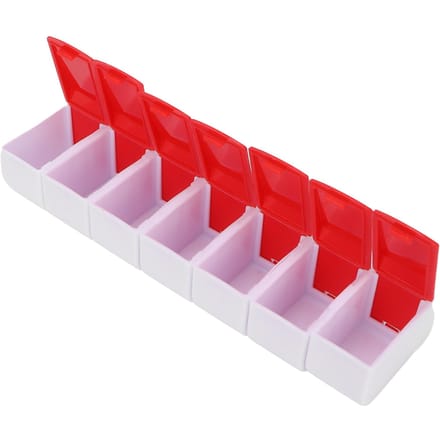 Draagbare 7 Dagen Pillendoos Wekelijkse Pillenorganizer Reis Dagelijkse Pillencontainer voor Capsule pink