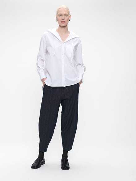 Bortolo viscose elastane pants | Blue - Blue / XXS