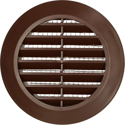 Rond Ventilatie Rooster 60mm Bruin met Insectenhor