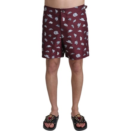 Dolce & Gabbana Heren Marron Hoeden Print Strandkleding Shorts Zwemkleding