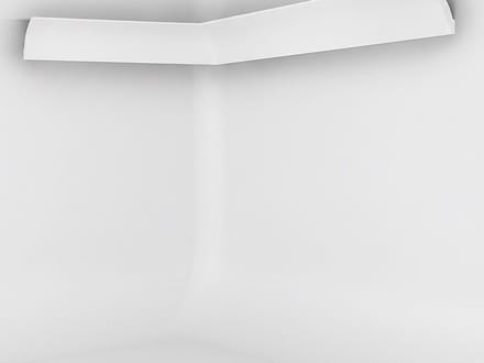 Vente-unique Set van 3 kroonlijsten voor plafond van polystyreen L290 x H5 cm wit - RENODA